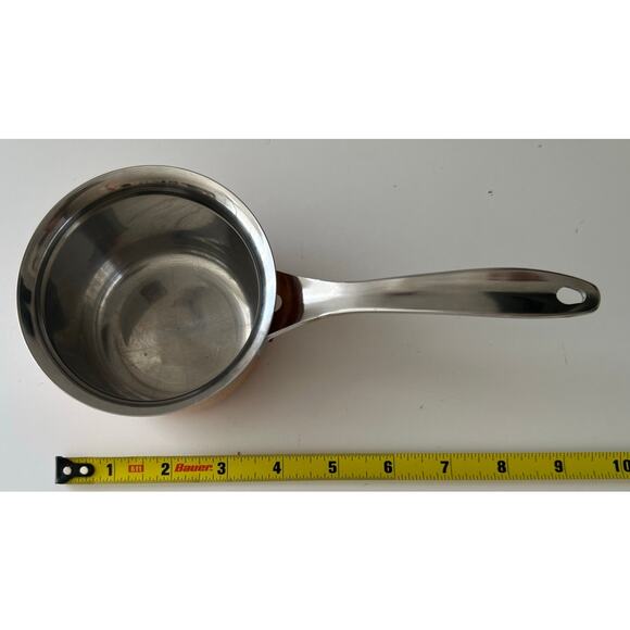 Polaris Norway Copper Clad Stainless Steel 1/3 Qt Butter Warmer Pan Excellent - Picture 5 of 7